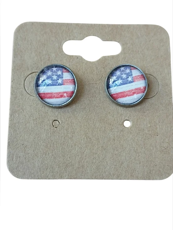 patriotic 4th of july earrings - Picture 2 of 6